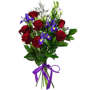 Forever in my heart: roses and irises with delivery Yekaterinburg