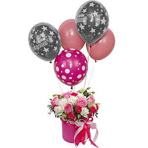 Miss charming with baloons with delivery Yekaterinburg