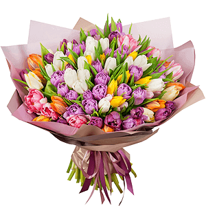 101 tulips with delivery Yekaterinburg