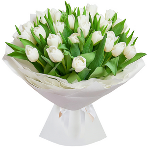 White tulips with delivery Yekaterinburg