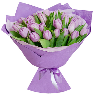 Lilac tulips with delivery Yekaterinburg