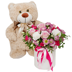 Darling with teddy bear with delivery Yekaterinburg