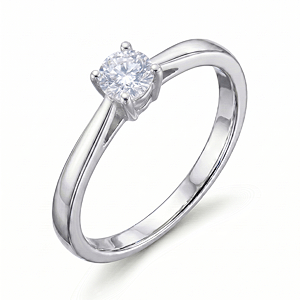White Gold Ring with a Synthetic Diamond 0,3 ct. with delivery Yekaterinburg