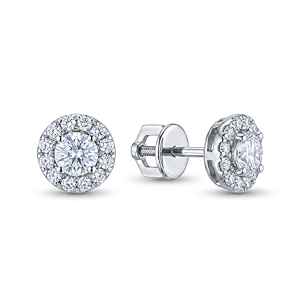 Silver Earrings with Synthetic Diamonds (Pre-order) with delivery Yekaterinburg