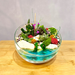 Флорариум "Лазурная мечта" с доставкой в Екатеринбурге