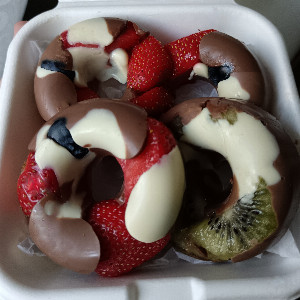 Glazed Temptation Chocolate Donuts with delivery Yekaterinburg