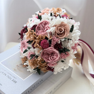 Berry Mousse Bridal Bouquet With Stabilized Flowers with delivery Yekaterinburg