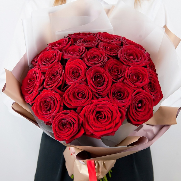 Bouquet of 25 red roses