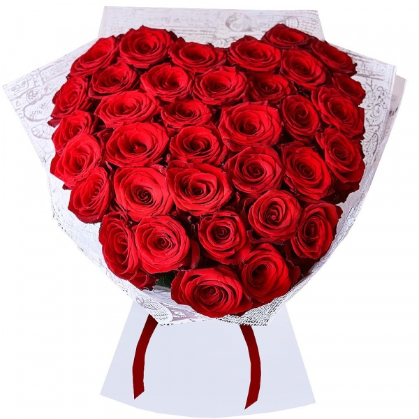 Red rose 50 cm - 33, Bouquet frame structure, Wrapping Paper