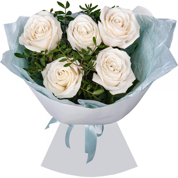 White rose 50 cm - 5, Pistachio, Wrapping Paper